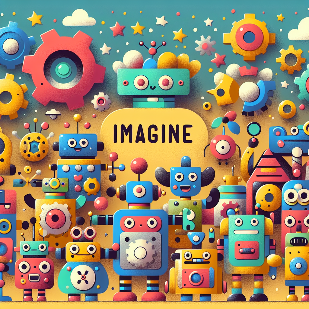 Whimsical Robots Painting By Numbers Kit