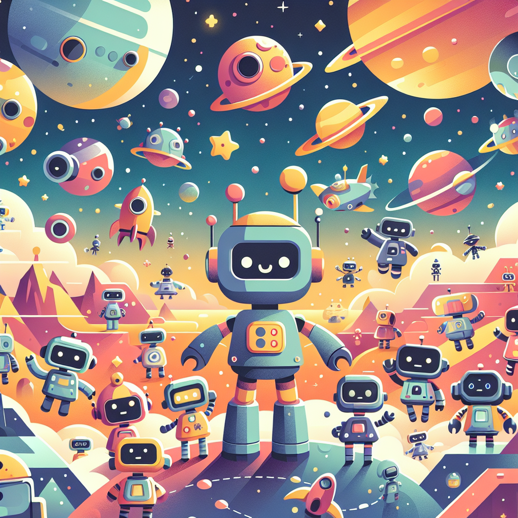 Space Robot Journey Numbered Painting Kits