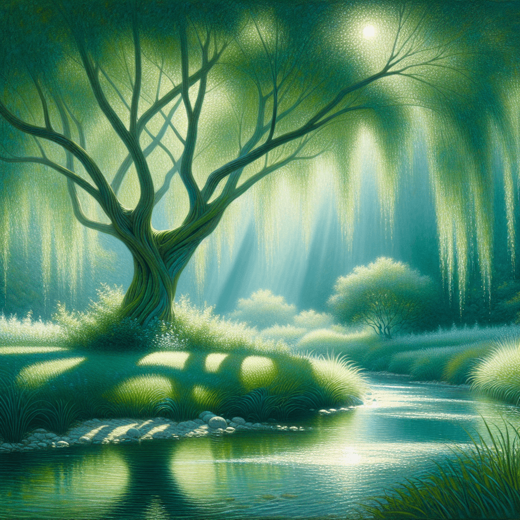 Whispering Willow Brook Number Painting