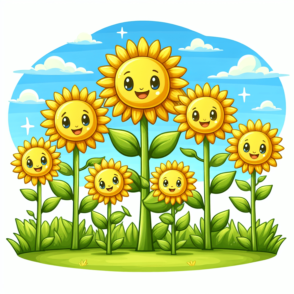 Cheerful Sunflower Family Paint By Numbers