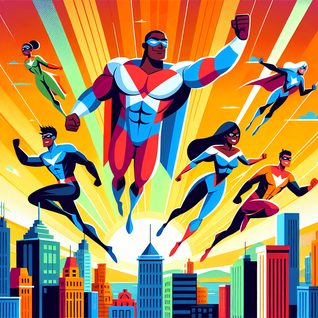 Epic Superhero Adventures Painting Number Kit