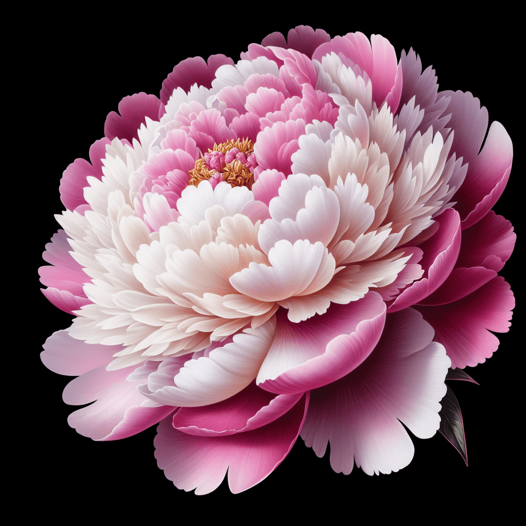 Elegant Peony Blossom Number Painting
