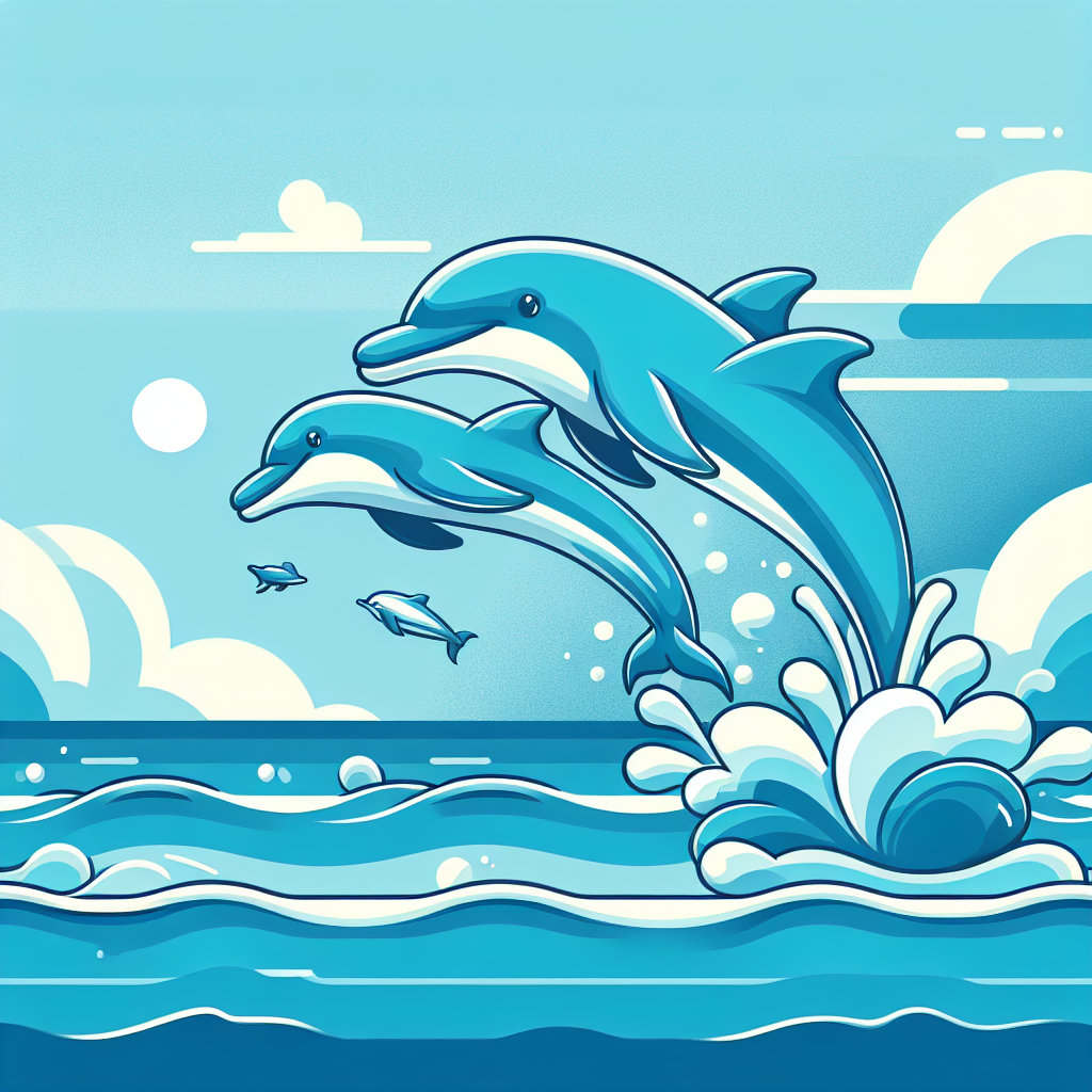 Splashing Dolphins Paint By Color