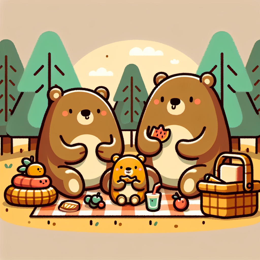 Blissful Bear Picnic Painting Number Kit