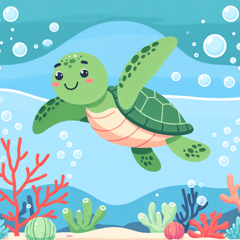 Fun Sea Turtle Paint By Numbers