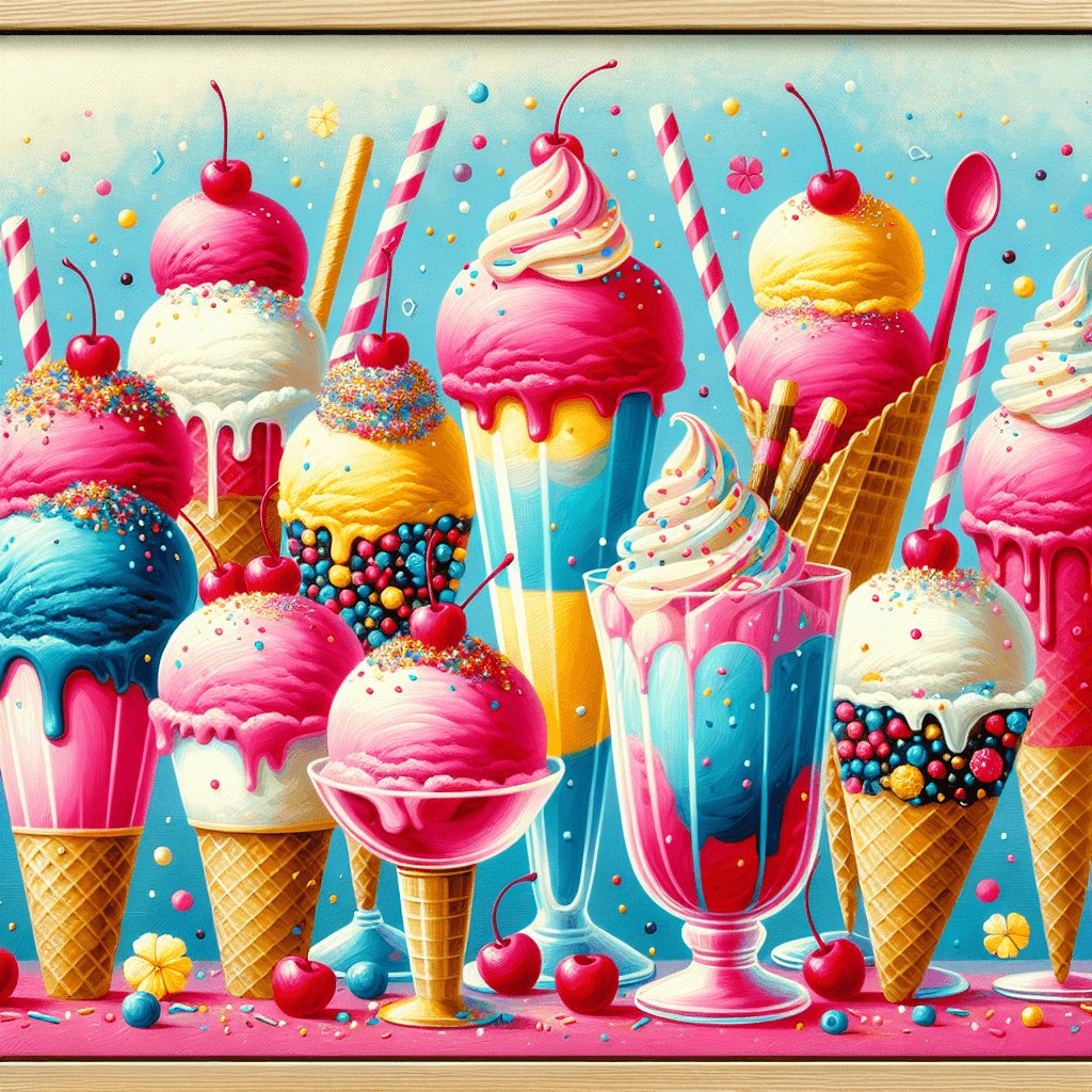 Gorgeous Ice Cream Delight DIY Paint By Numbers