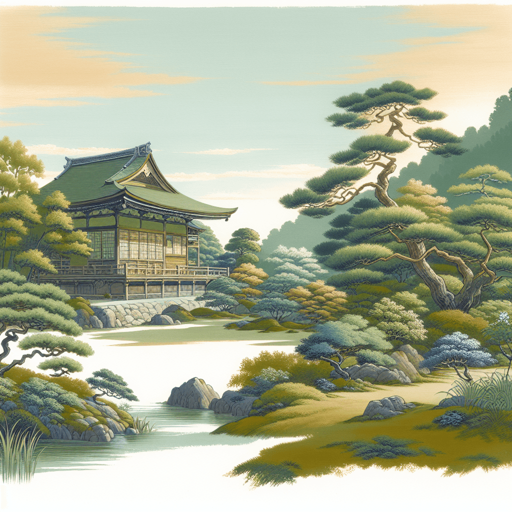 Japanese Zen Temple Retreat Paint By Numbers