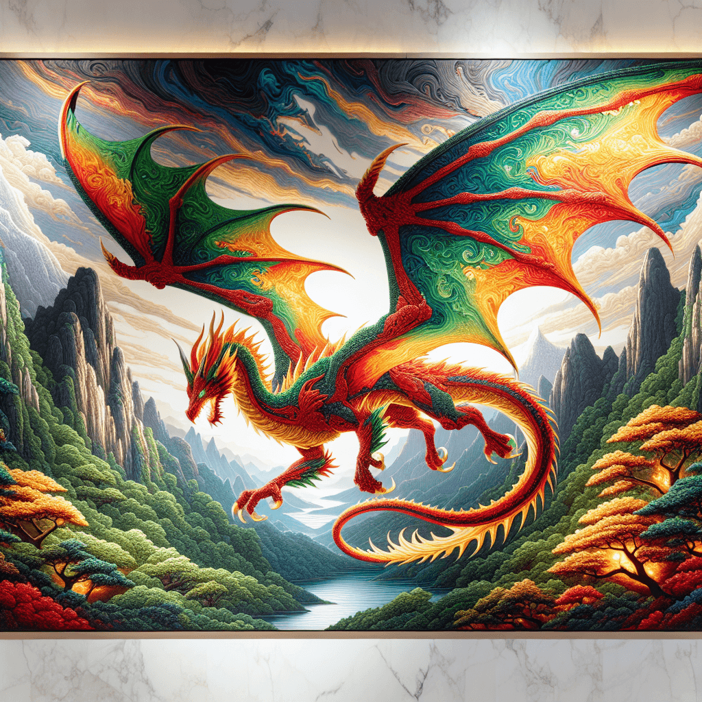 Majestic Dragon Encounter Paint By Numbers