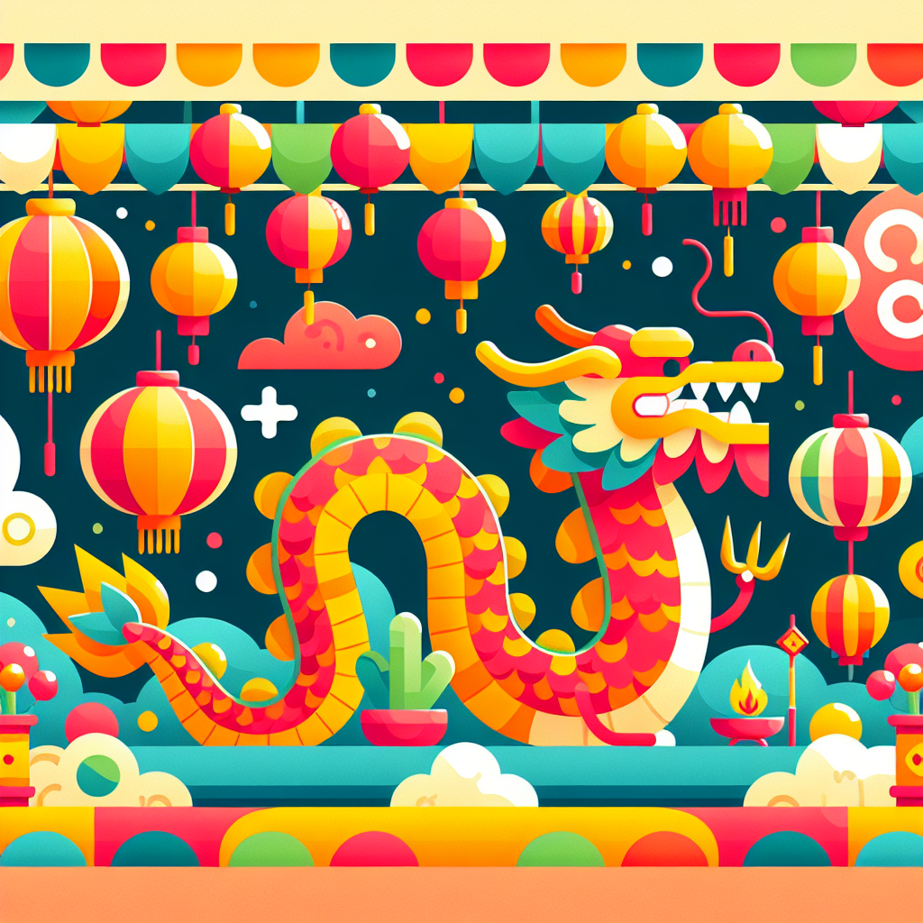 Mystic Chinese Dragon Dance Number Painting