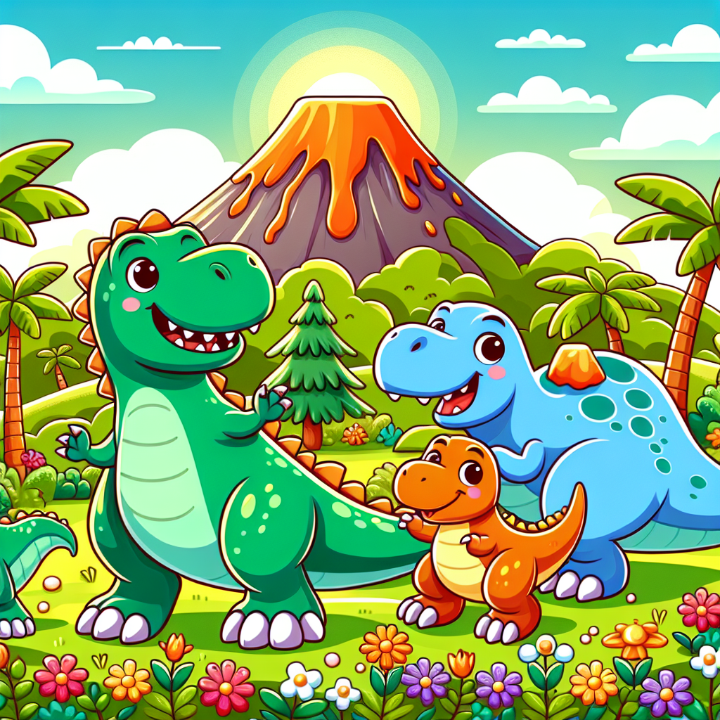 Dinosaur Playtime DIY Paint By Numbers