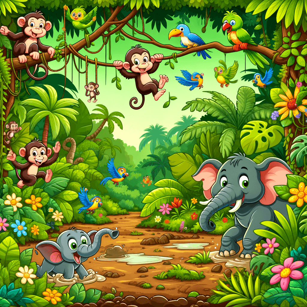 Playful Jungle Friends Paint By Numbers