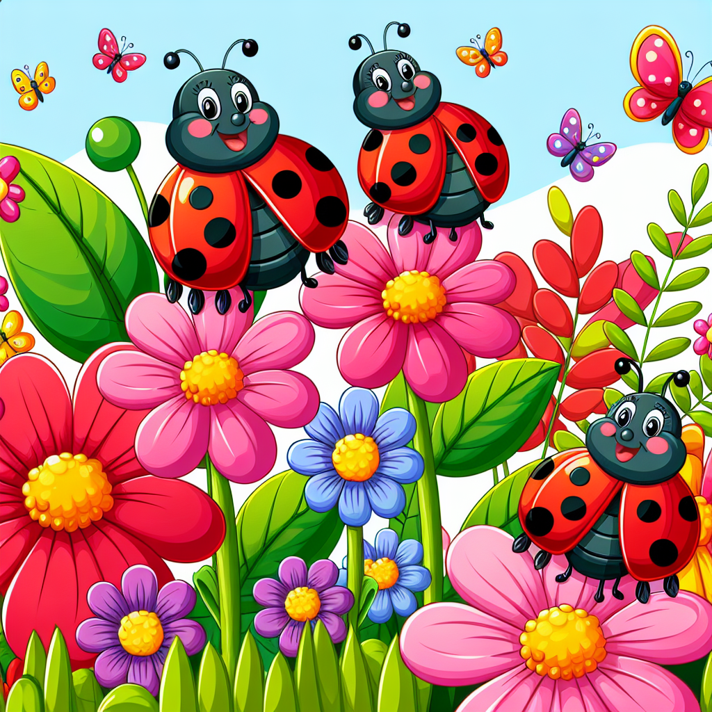 Lovely Ladybug Garden Numbered Painting Kits