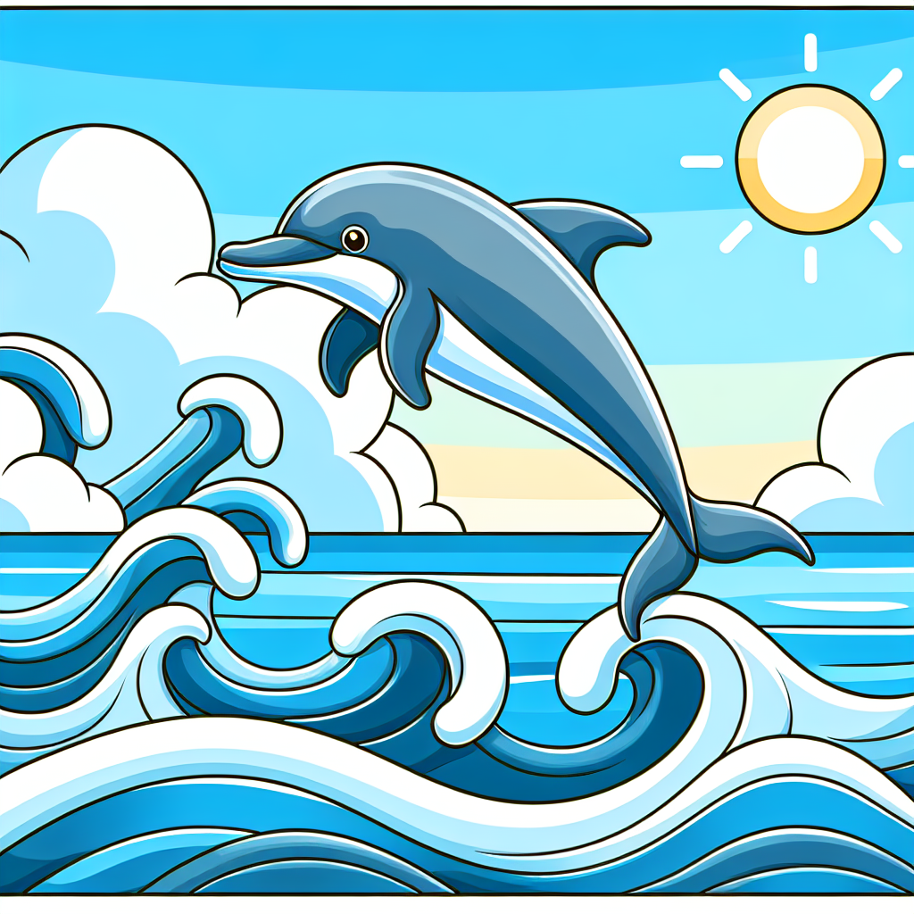 Majestic Dolphin Leap Painting Number Kit