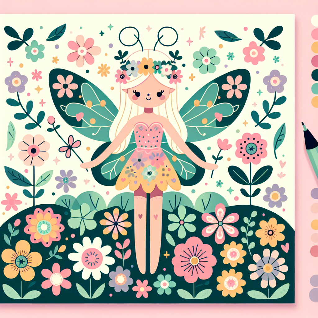 Flower Fairy's Garden Paint By Numbers Kits