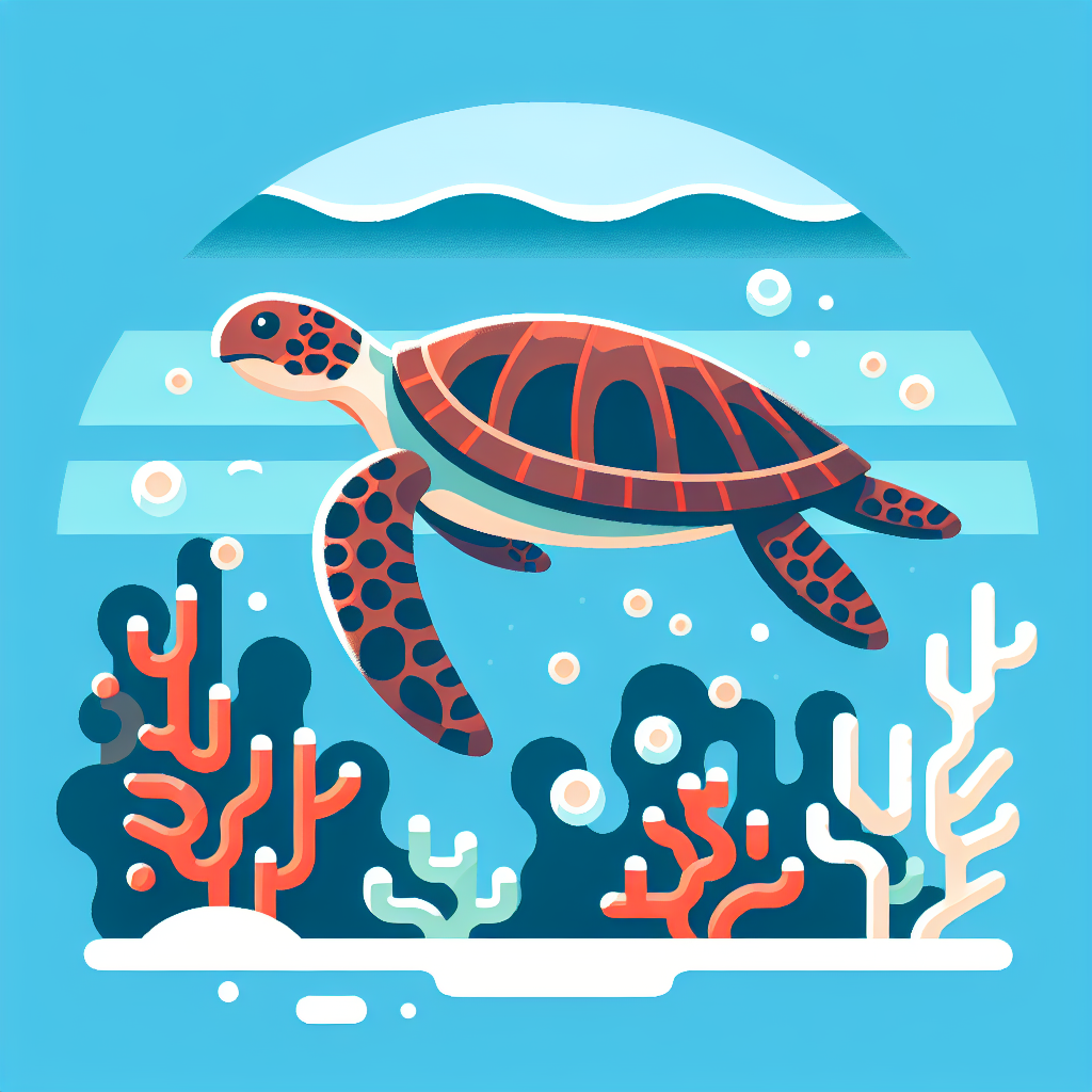 Gentle Sea Turtle Odyssey Paint By Numbers Art