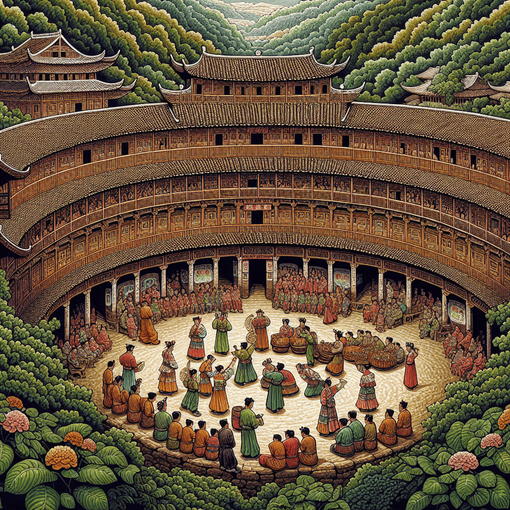 Fujian Tulou Open Festival - China Painting By Numbers Kit