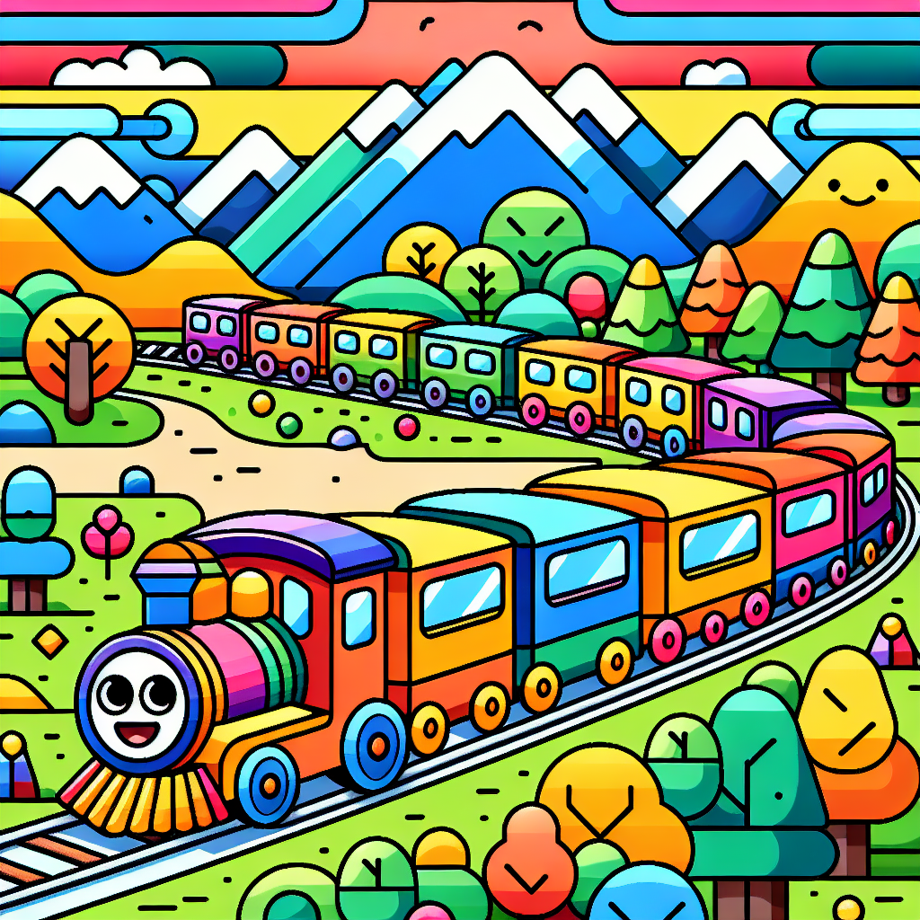 Joyful Train Journey Painting Number Kit