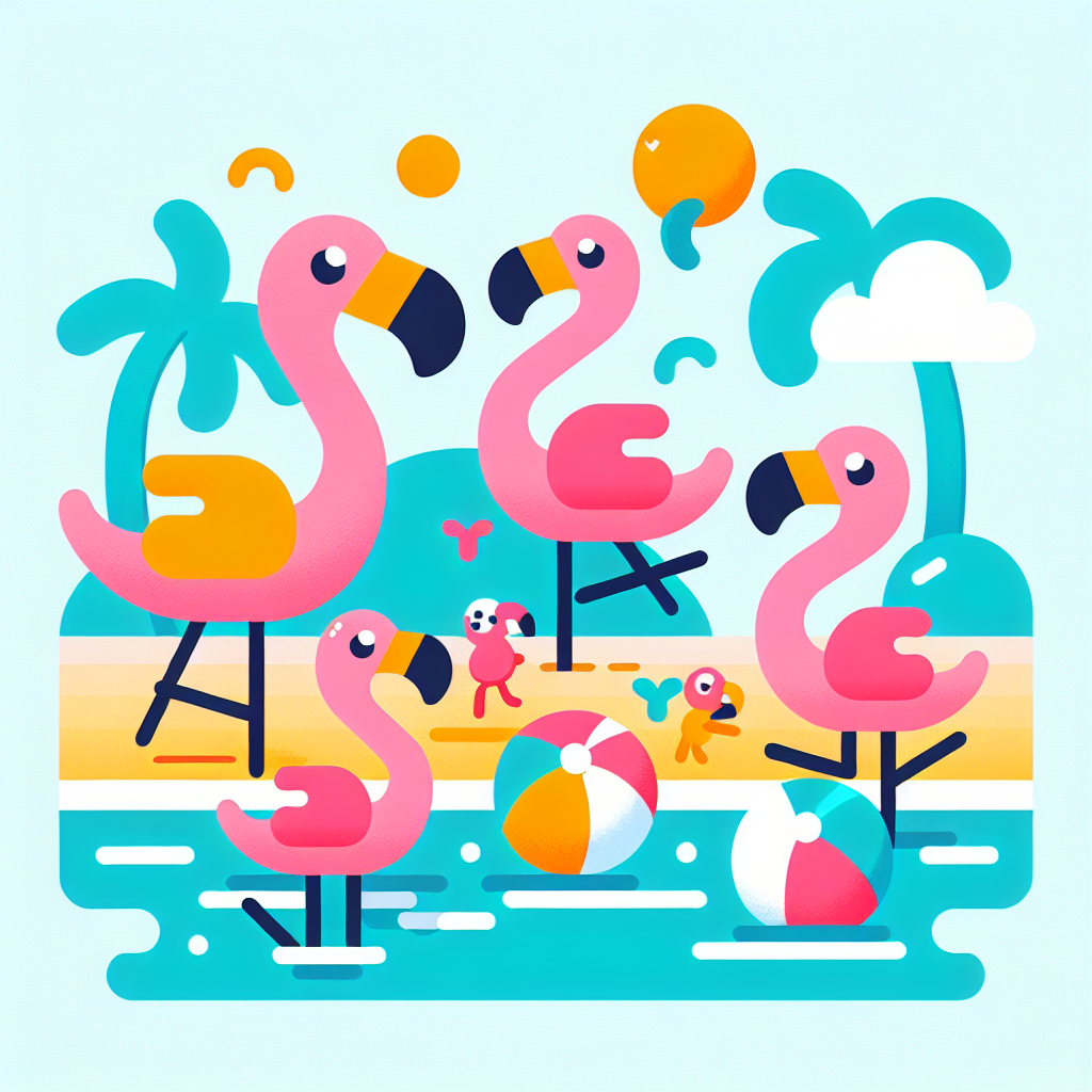 Frolicking Flamingo Frolic Paint By Numbers Art