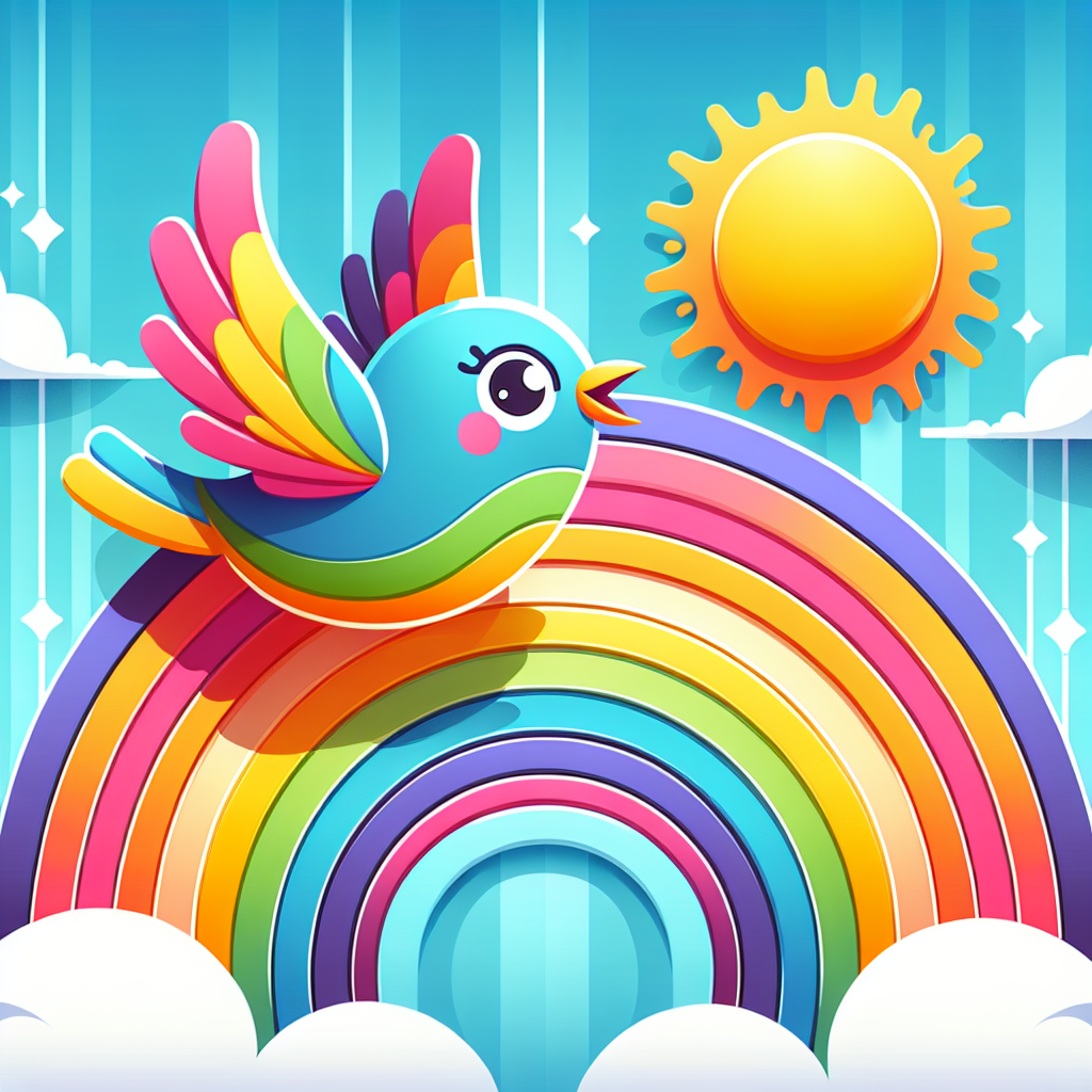 Radiant Rainbow Bird Numbered Painting Kits