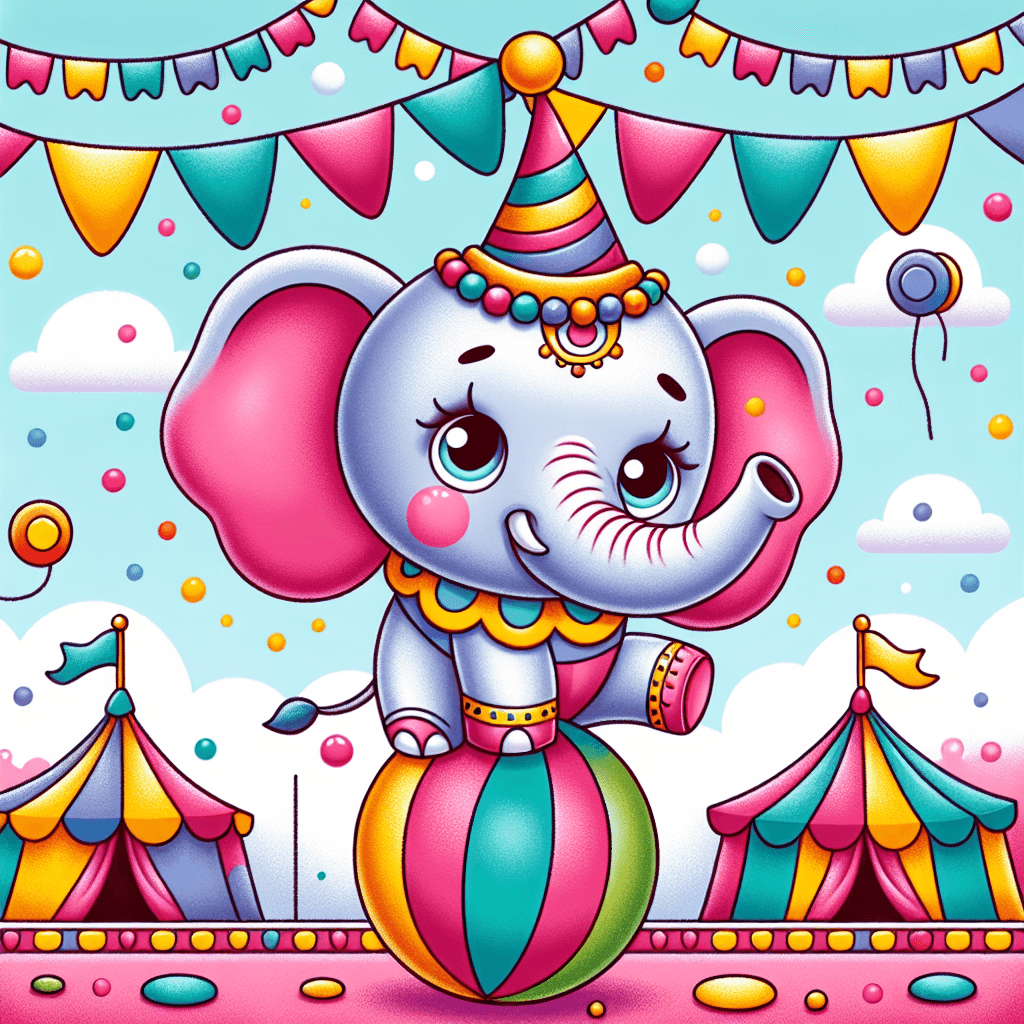 Exciting Circus Elephant Numbered Painting Kits