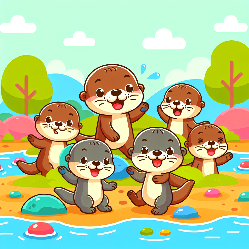 Otter's Riverbank Revelry Paint By Numbers Art