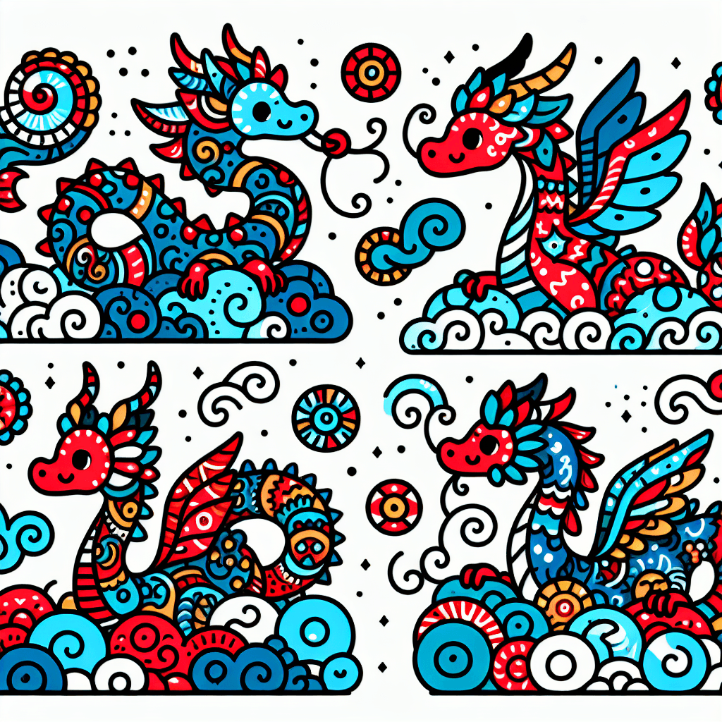 Doodle Dragons Paint By Number