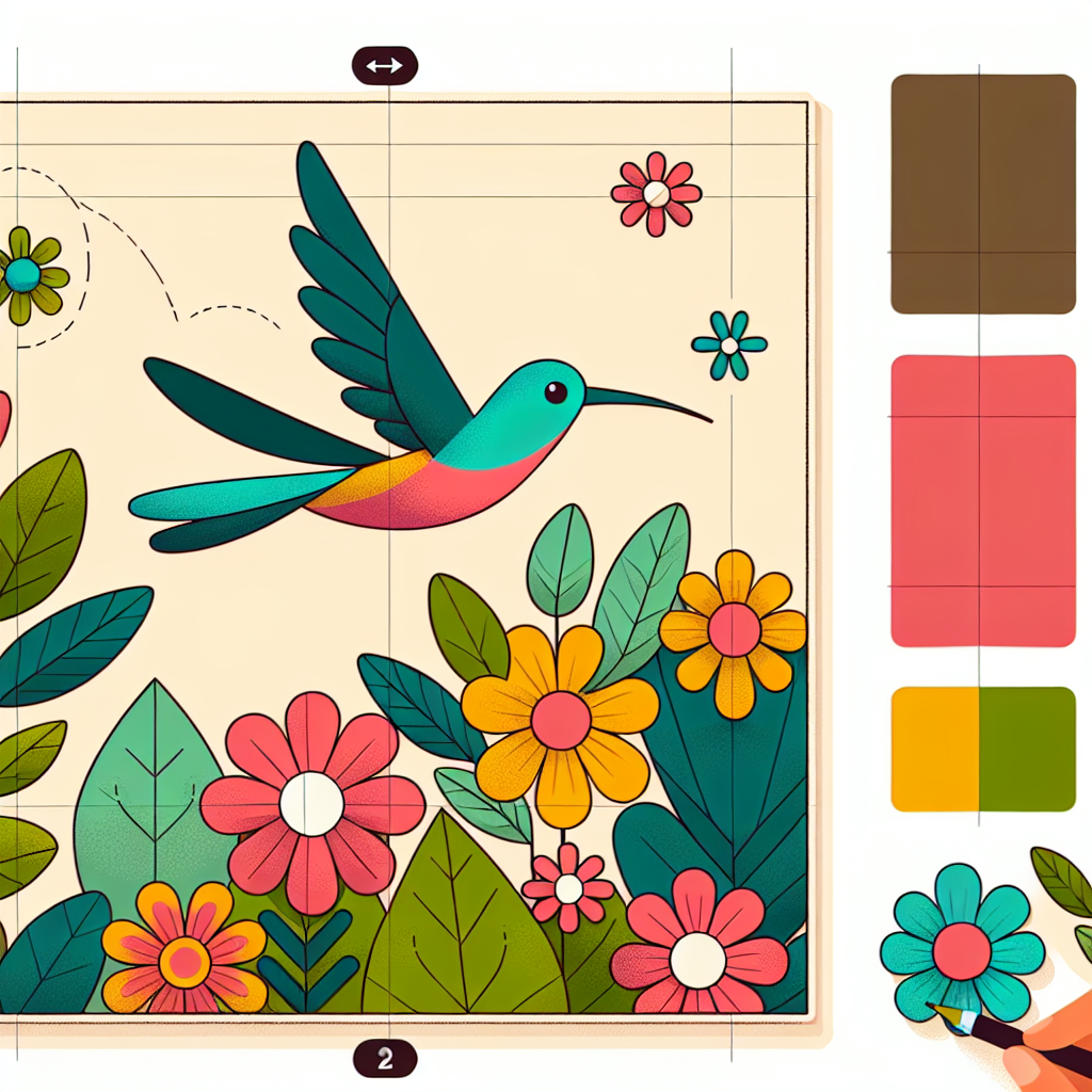 Hummingbird's Flower Dance Paint By Numbers Art