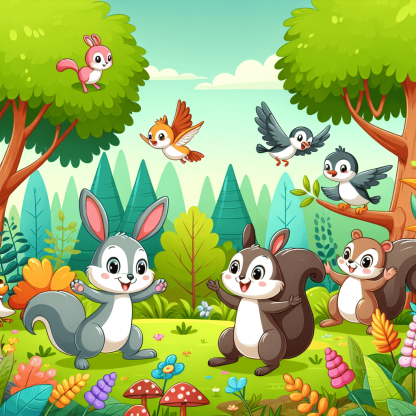 Adventure With Woodland Creatures DIY Paint By Numbers