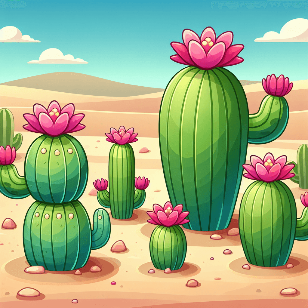 Charming Cactus Family Paint By Color