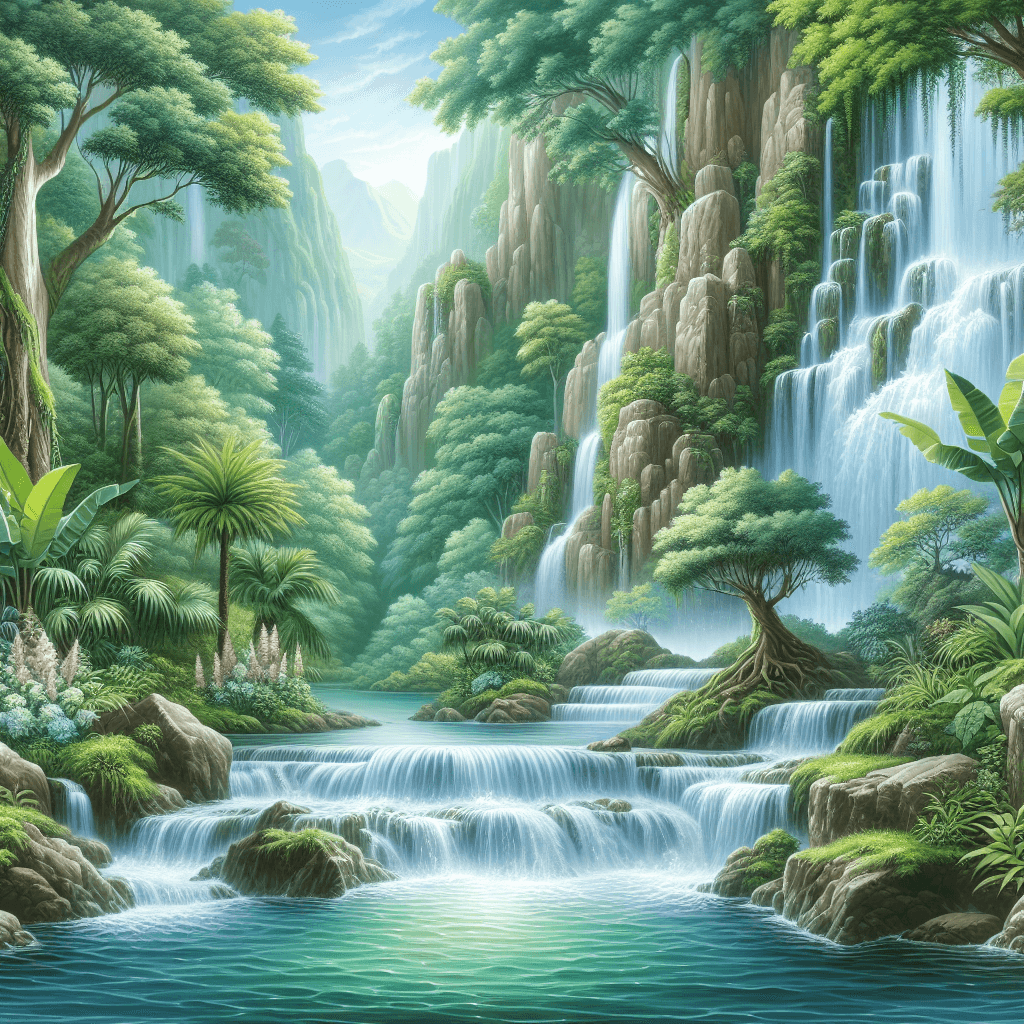 Mystical Waterfall Enclave DIY Paint By Numbers