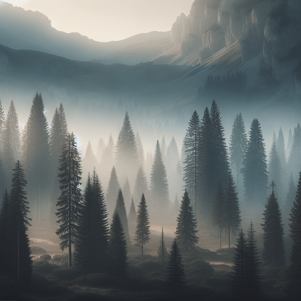 Misty Mountain Morning Calm Paint By Numbers