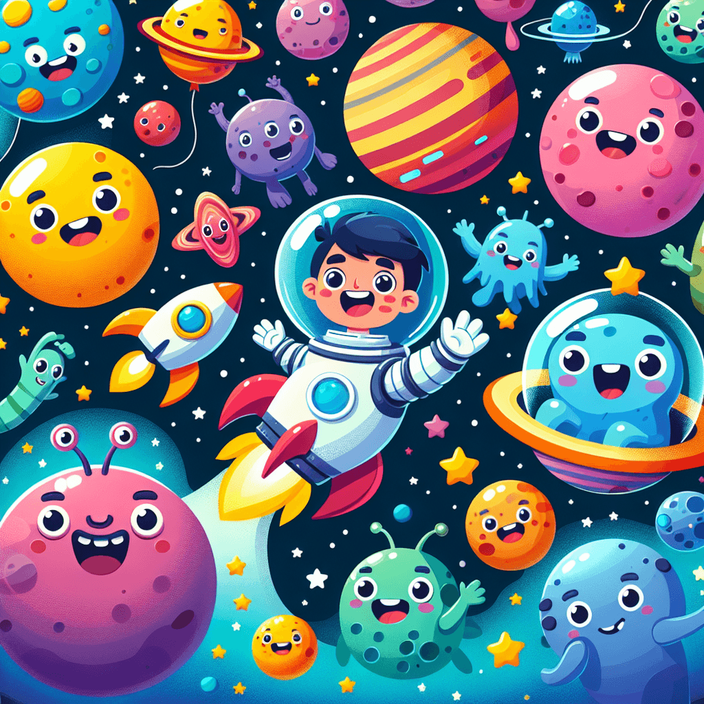 Space Explorer Squad Number Painting