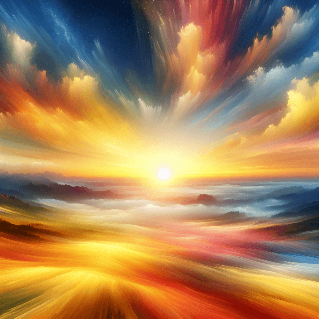 Radiant Sunrise Glow Number Painting