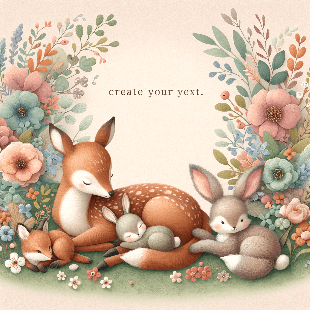 Cute Baby Woodland Animals Paint By Number