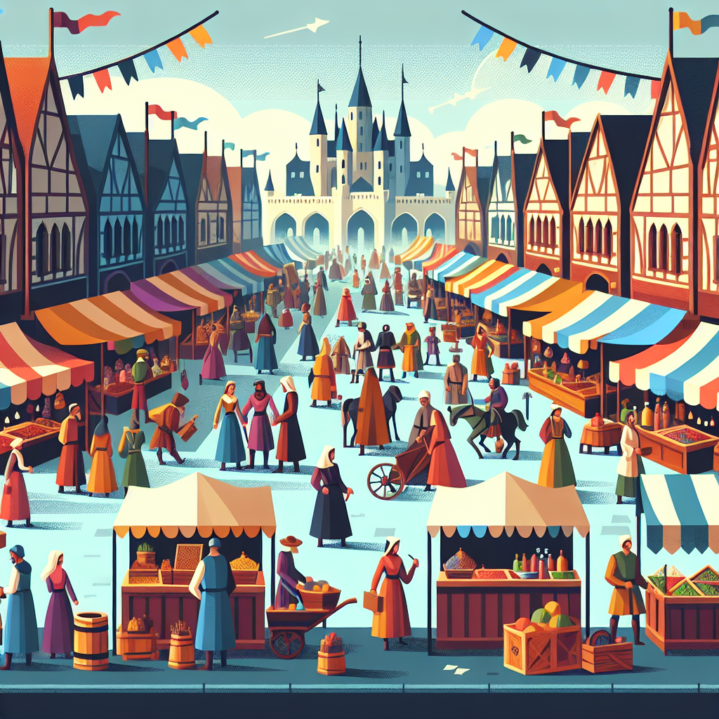 Medieval Market Fair Painting Number Kit