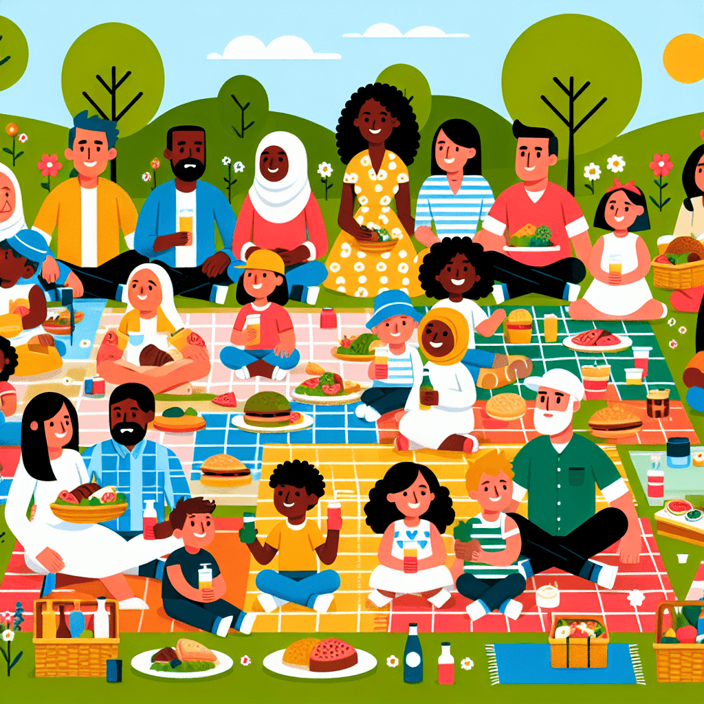Lively Summer Picnic Number Painting