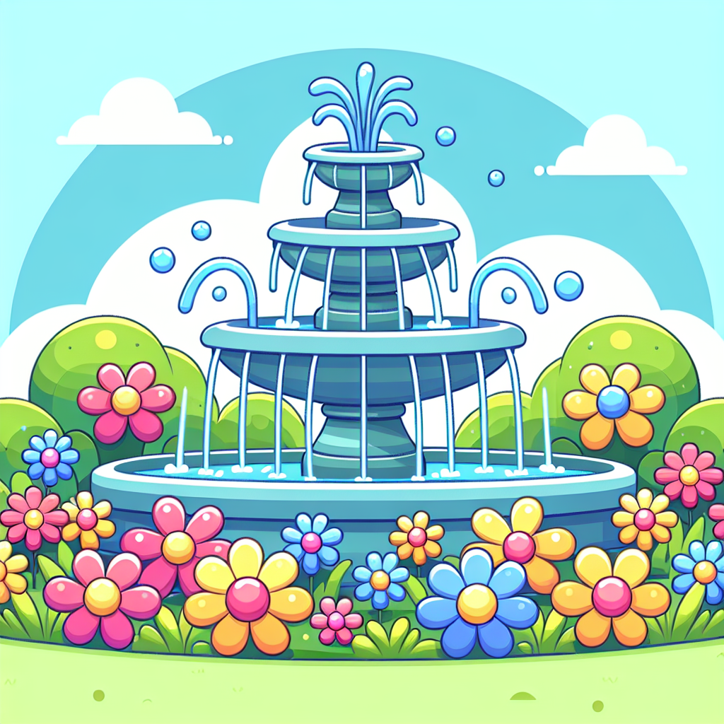 Bubbling Fountain Paint By Numbers Art