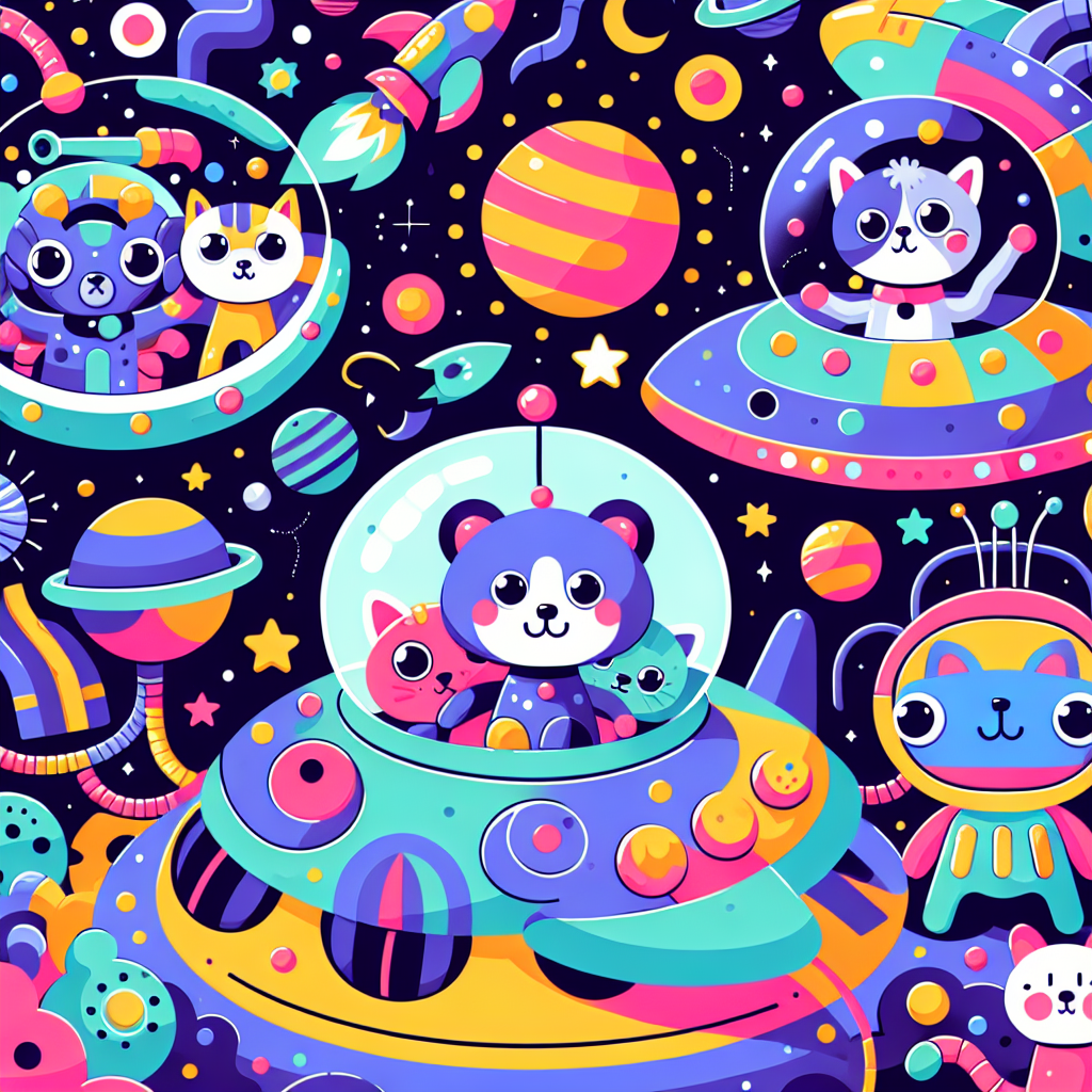 Space Pets Paint By Numbers Art