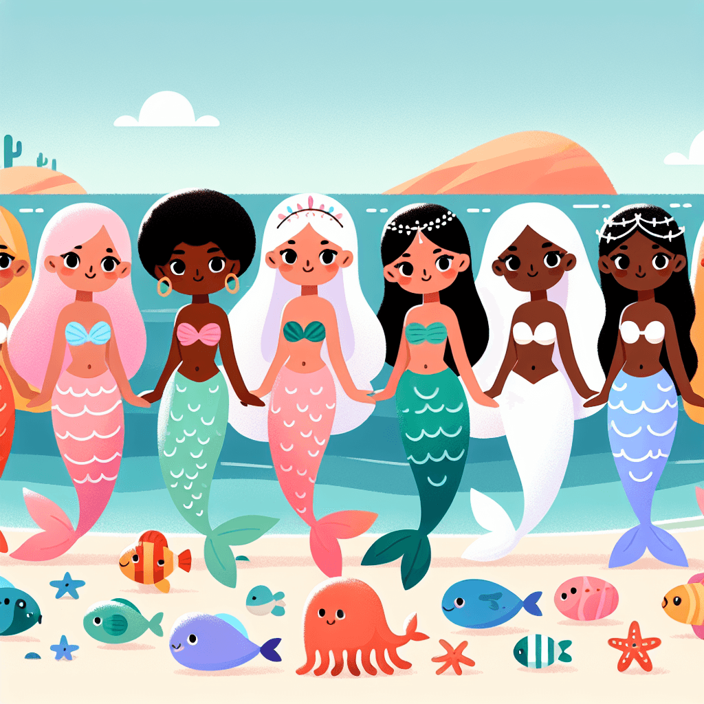 Seaside Mermaid Parade Paint By Color