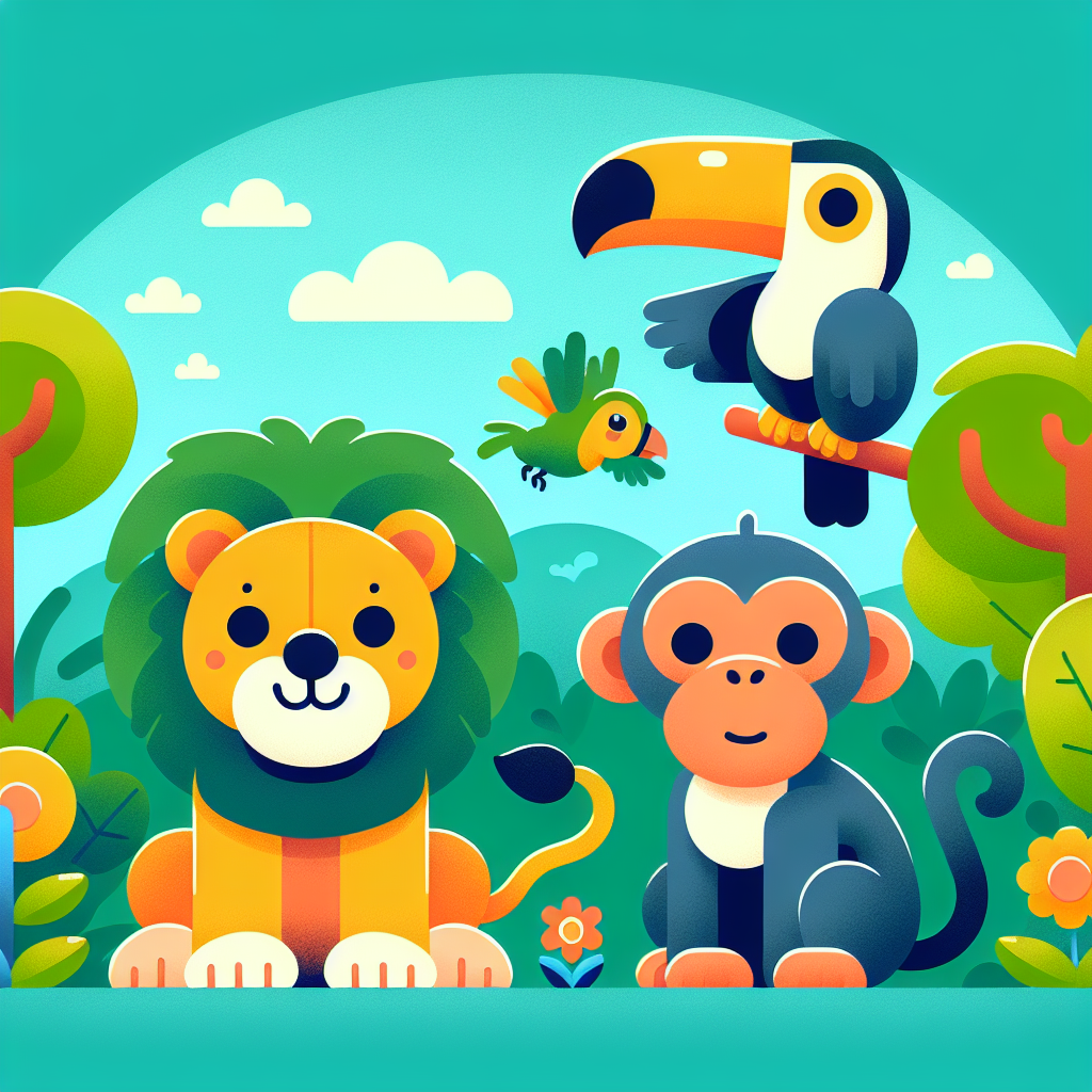 Exploring Jungle Animals Number Painting