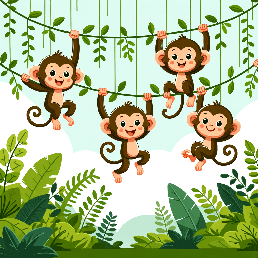 Jungle Monkey Escapades Paint By Numbers Art
