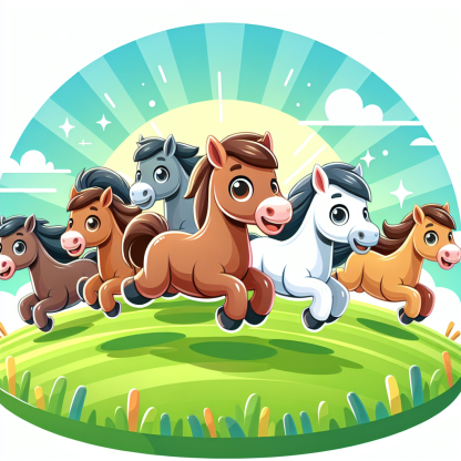 Galloping Horses Paint By Color
