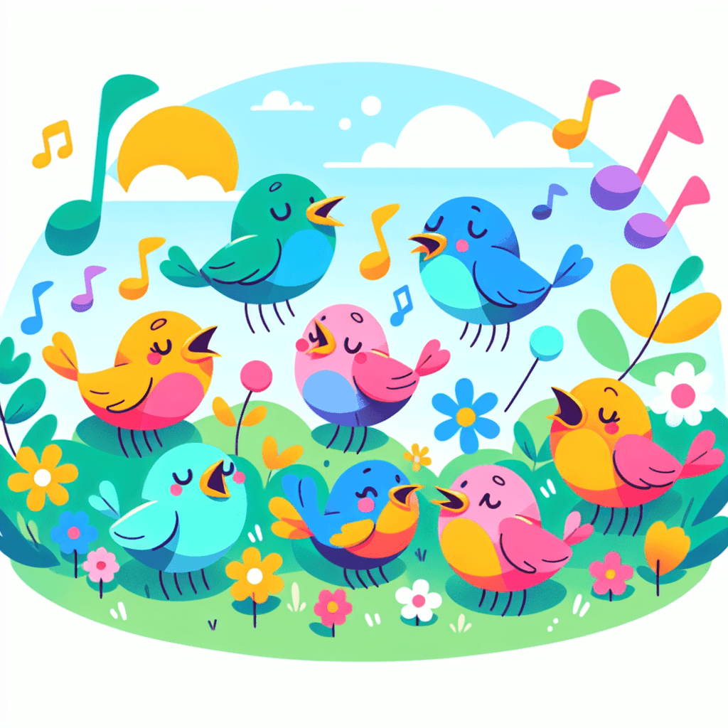 Musical Meadow With Singing Birds Painting Number Kit