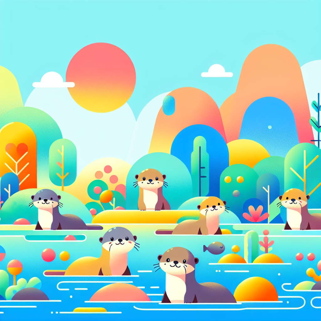 Otter Oasis Extravaganza Paint By Numbers Art