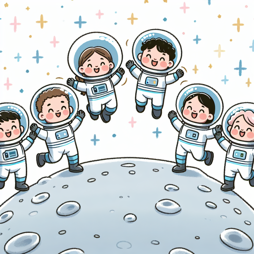 Astronauts' Moon Party DIY Paint By Numbers