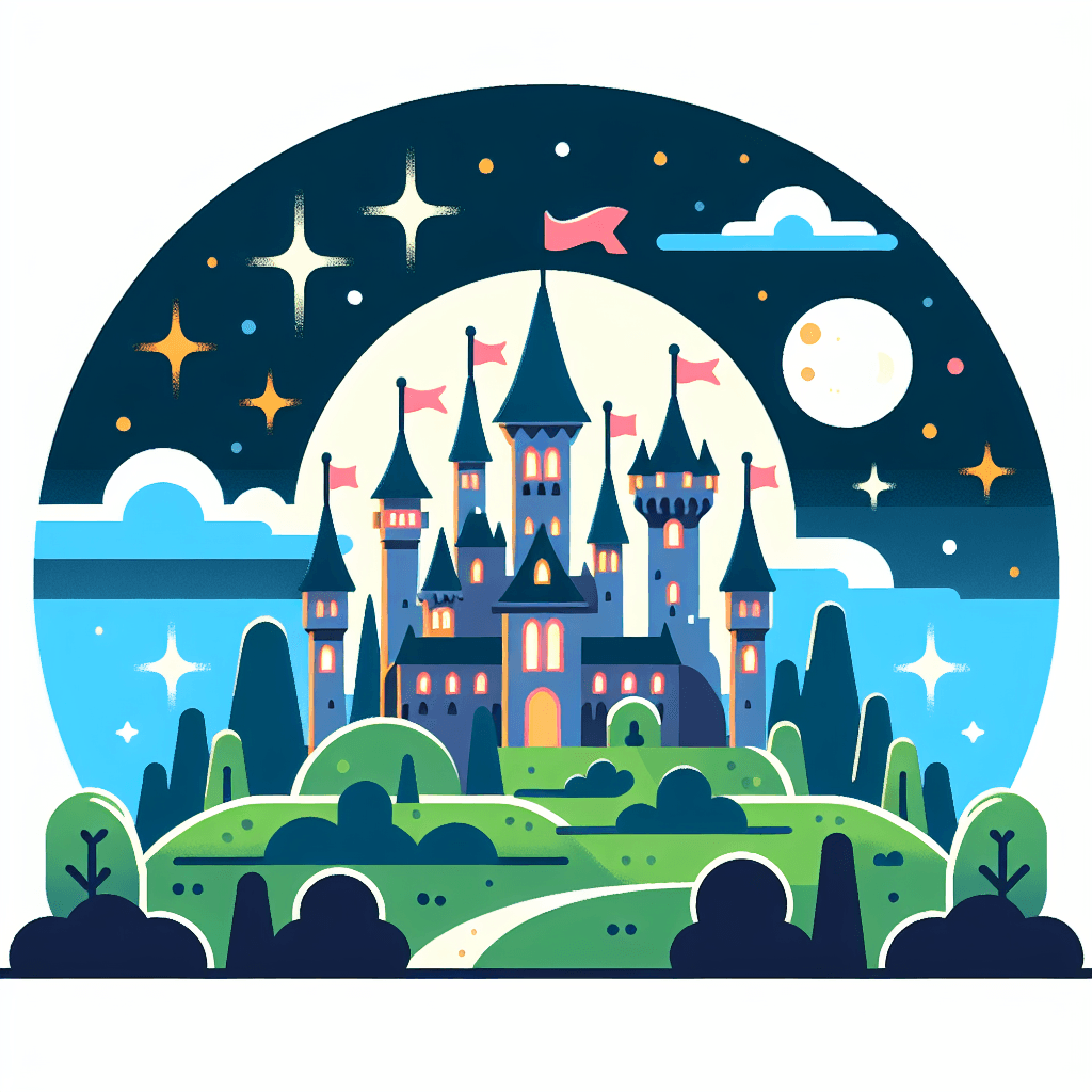 Dreamy Castle On A Hill Number Painting