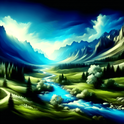 Enchanting Mountain Valley DIY Paint By Numbers