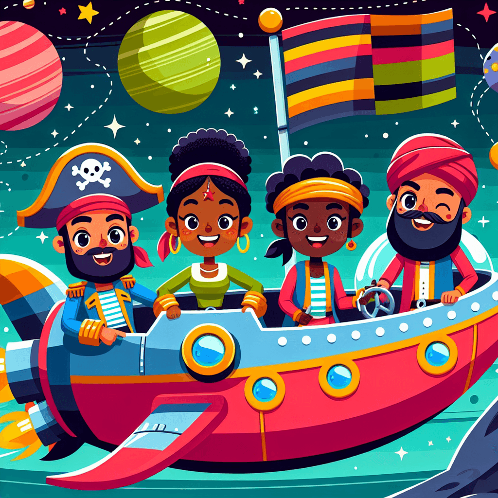 Adventurous Space Pirates Painting By Numbers Kit
