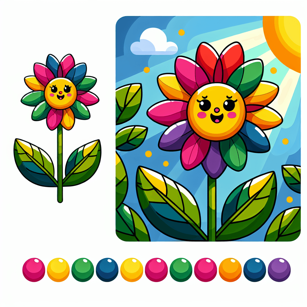 Whimsical Flower Paint By Number