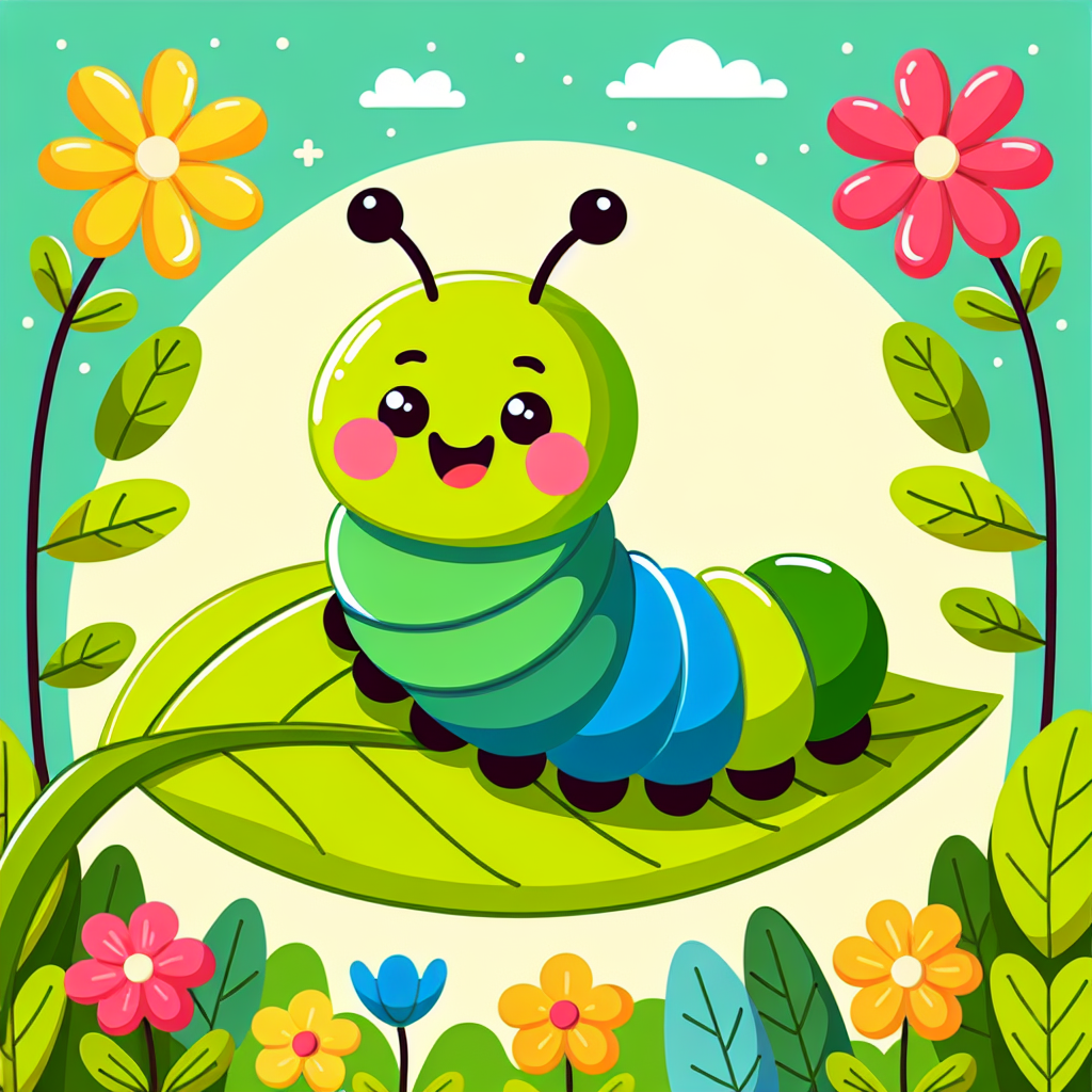 Playful Caterpillar Number Painting